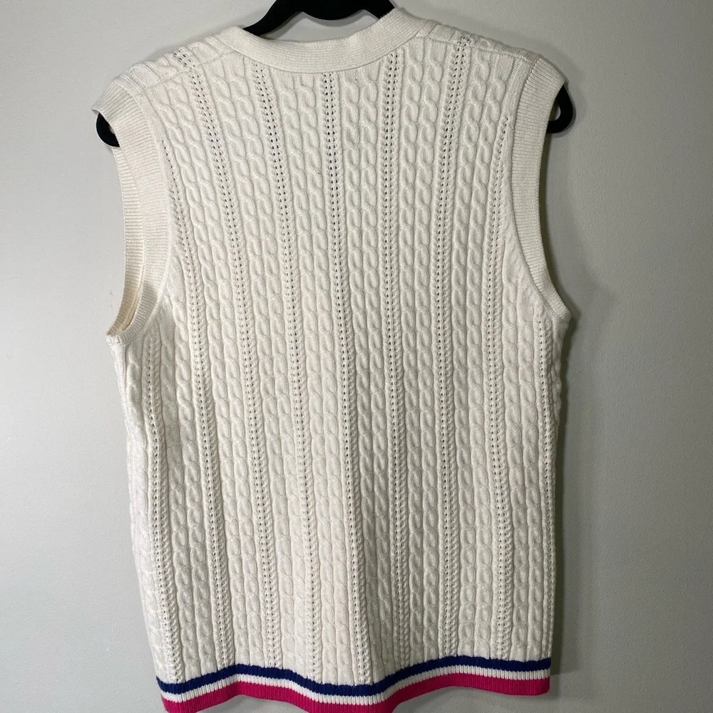 MAJE Martingale‎ Sleeveless Knitted Cardigan Sweater Vest